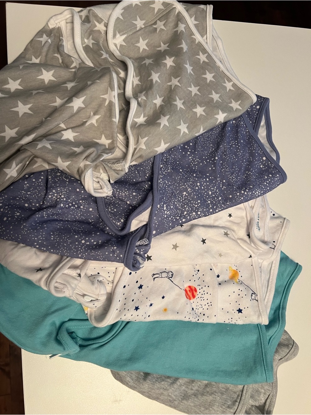 aden + anais - 6 Essentials Easy Wrap Swaddles Newborn/Infant 0-3 Months
